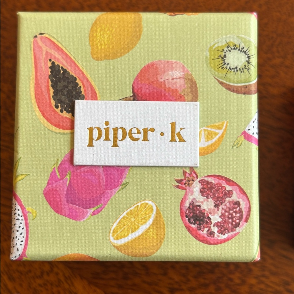 Piper Cherry Earrings Set - Red and Gold - Picture 5 of 6